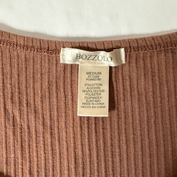 Medium Brown Ribbed Crop Top - Picture 3 of 4